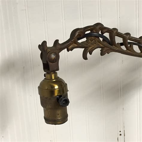 Antique 1920's Ornate Cast Iron Bridge Arm Floor Lamp with Claw Foot ...
