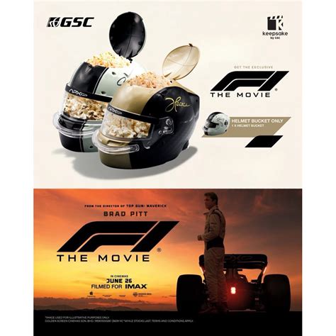 GSC Exclusive Formula 1 F1 The Movie Helmet Popcorn Bucket “SONNY” Grey ...