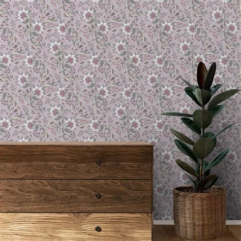 Serenade Design Wallpaper Roll in mauve Color | Life n Colors
