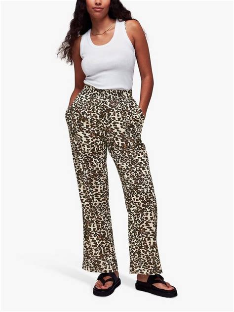 Whistles Animal Print Beach Trouser, Leopard Print
