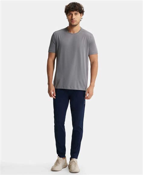 Buy Super Combed Cotton Rich Jogger with StayFresh Treatment - Navy ...