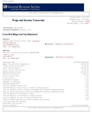 IRS Transcript Sample PDF 的图像结果