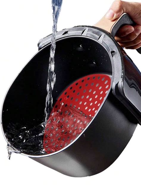 1pc Air Fryer Accessory - Round Oil Separator Rack With Non-Stick ...