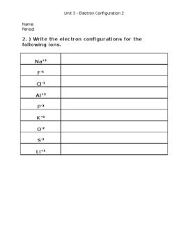Electron Configuration (Ions) by Open Source STEM | TpT