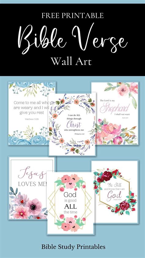 Free Printable Bible Verse Wall Art | Printable bible verses, Printable ...