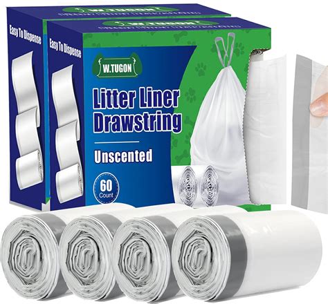 W.TUGON 120 Pack Litter Box Robot 3 and 4 Waste Bags, 2.5 India | Ubuy