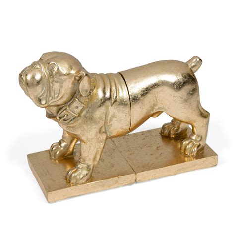 Gold Bulldog Polystone Bookends, Set of 2 - 13 x 8 – Overstock