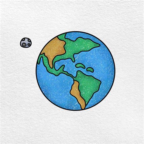 How To Draw The Earth Really Easy Drawing Tutorial How To Draw