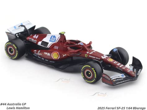 2025 Ferrari SF25 No 44 1:64 Bburago Licensed Diecast Formula 1 Scale ...