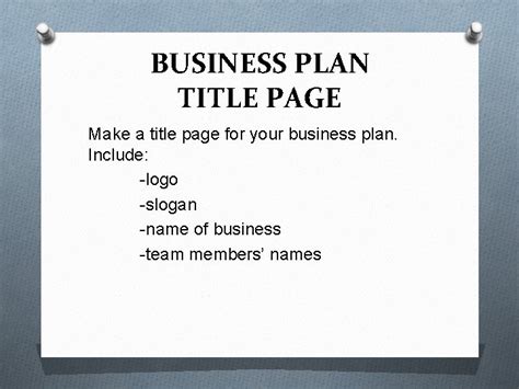 Business Plan Title Page Sample 的图像结果