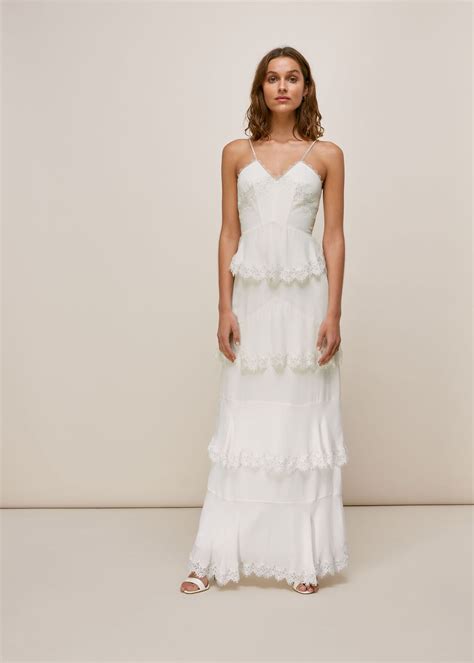 Ivory Isla Tiered Wedding Dress | WHISTLES | Whistles UK