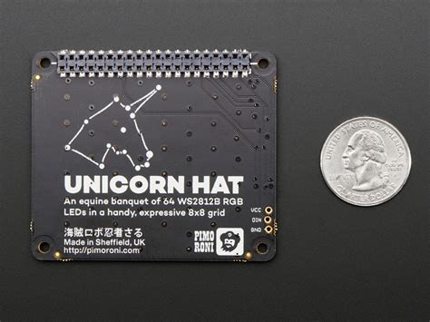 Pimoroni Unicorn Hat-8x8 RGBLED Shield RasPiA+/B+ – MGSL