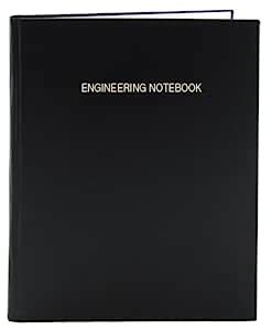 BookFactory Black Engineering Notebook - 240 Pages (.25" Grid Format ...