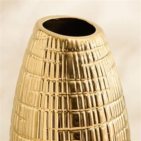 Buy Stellar Celestial Orel Porcelain Ribbed Vase from Home Centre at ...