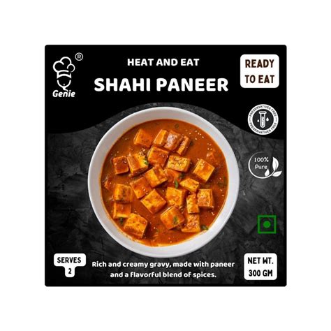 Genie’s Ready to Eat Shahi Paneer 300g | Heat & Eat in 5 Minutes | No ...