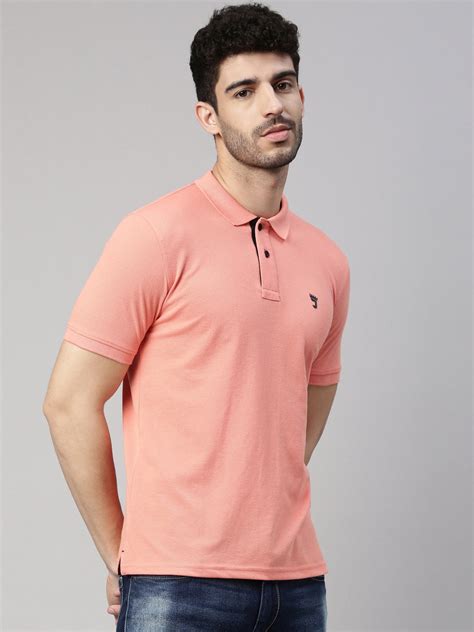 Peach Solid Polo Tshirt – JOVEN