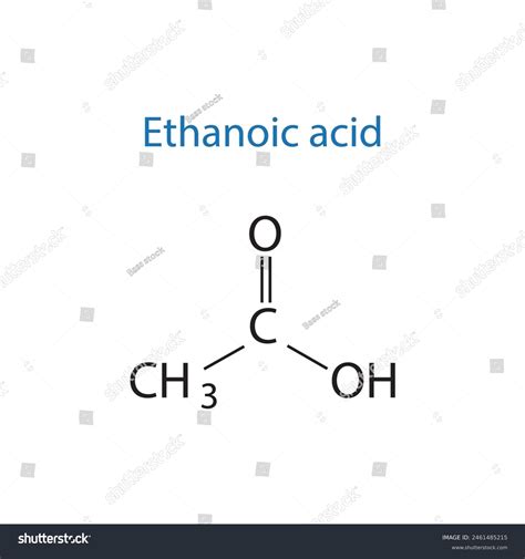 Ethanoic Acid Structure Ethanoic Acid, Molecular Model Stock Image
