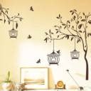 Corazon Reusable Wall Stencil 72" * 108"(Tree with Birds and Cage ...