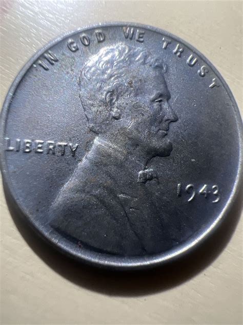 1943 “Silver” Steel Wheat Penny No Mint Mark Magnetic Rare Vintage War ...