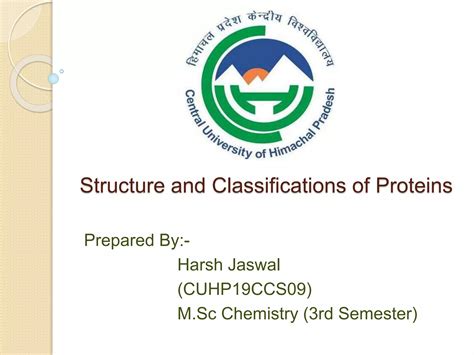 Structure and classifications of proteins | PPTX