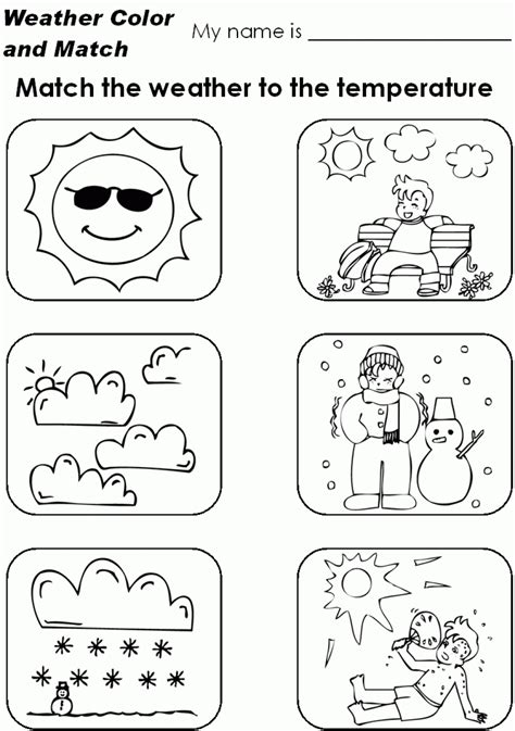 Printable Weather Colouring