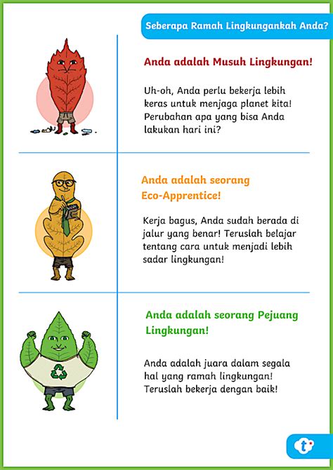 Contoh Gaya Hidup Berkelanjutan - Twinkl