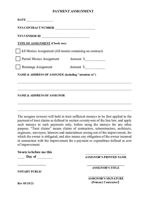Fillable Online Payment Assignment Form Fax Email Print - pdfFiller