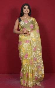 Buy Muslin Silk Sarees Online | Bengal Looms India