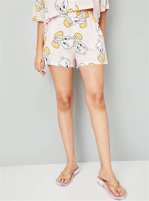 Buy Women Tweety Printed Sleepwear Shorts Set Online at just Rs. 799.0 ...