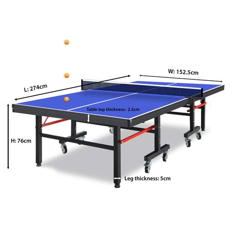 FitnessLab Table Tennis Table Kit Ping Pong Set Retractable Net Rack ...