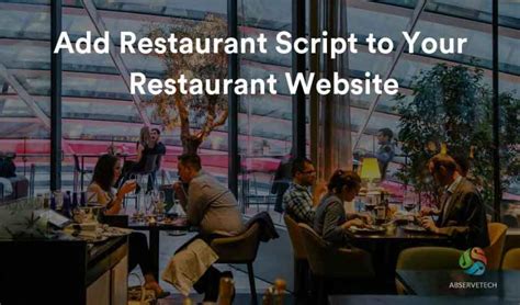 Image result for Restaurant Server Script