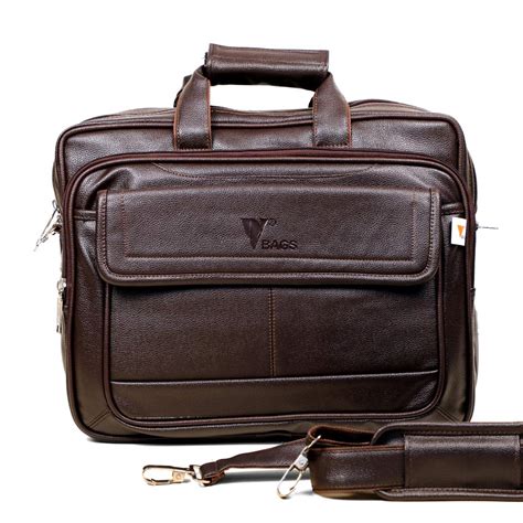 Dhan Shree Kurti Leather Broad File Bag Cum Laptop Bag for Men : Amazon ...