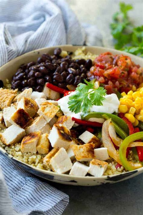 Mexican Chicken Quinoa Bowl Recipe | Healthy Fitness Meals