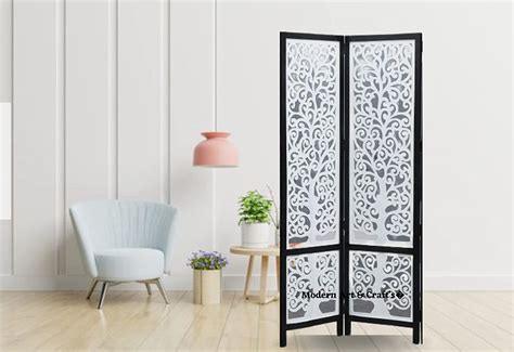 Alif Krafts Wooden Laser Partition Screen | Room Divider Traditional ...
