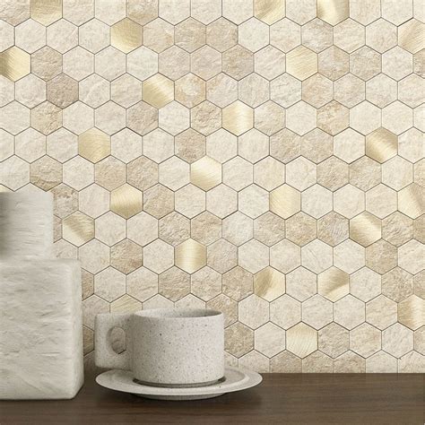 M MOFIT Hexagon Peel and Stick Backsplash Tiles Kitchen,Self-Adhesive ...