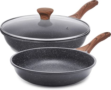 Amazon.com: SENSARTE Nonstick Frying Pan Skillets, Swiss Granite ...