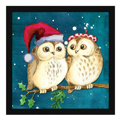 ArtX Paper Pair of Owls Love Birds Wall Art Painting For Home ...