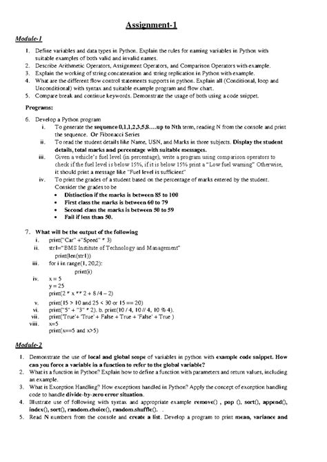 Assignment-1: Python Variables, Operators, Control Flow & Functions ...