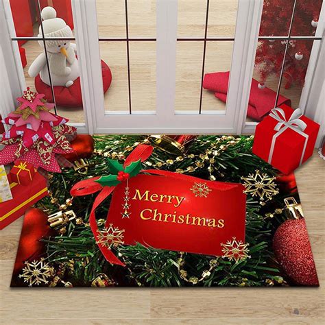 Under $5 Christmas Mat,Front Door Mat Outdoor, Welcome Mat for Home ...