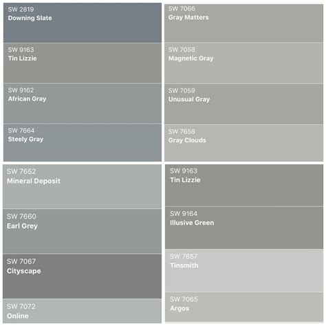 Image result for SW Color Chart
