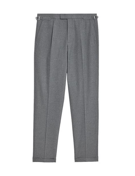 Buy Tailored Fit Warm Handle Twill Trousers at Marks & Spencer