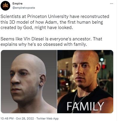 Princeton University’s 3D Rendering Of Adam Looks Like Vin Diesel? Here ...