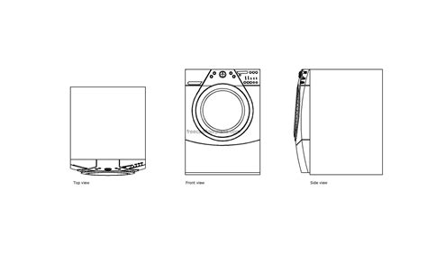 Washing Machine Plan Cad Block at Reva Forbes blog
