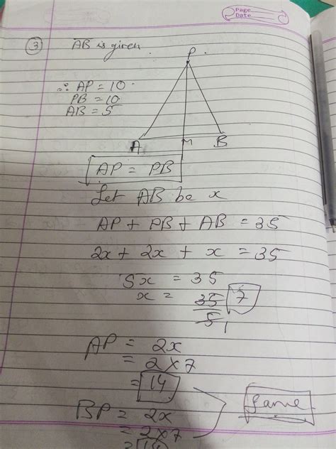 AB is given .point P lies on the perpendicular bisector of AB such that ...