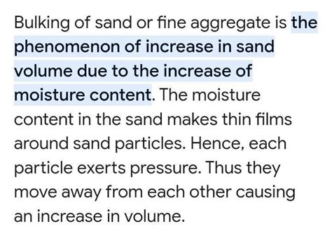 Define bulking of sand - Brainly.in
