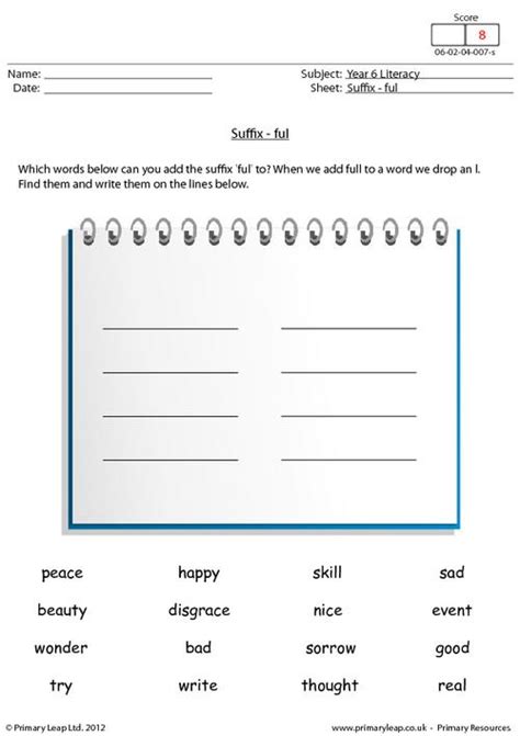 Year 6 - English: Suffix - ful