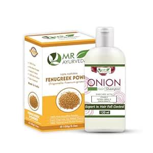 MR Ayurveda Onion Shampoo and Fenugreek Powder - Set of 2 : Amazon.in ...