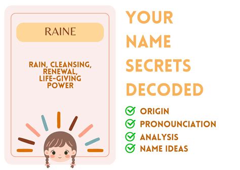 Raine - Girl Name Meaning and Pronunciation