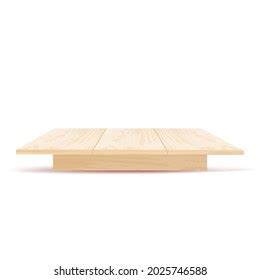 Realistic Wooden Table Front View Isolated Stock Vector (Royalty Free ...