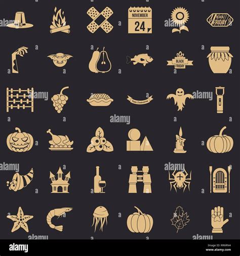 Halloween icons set, simple style Stock Vector Image & Art - Alamy